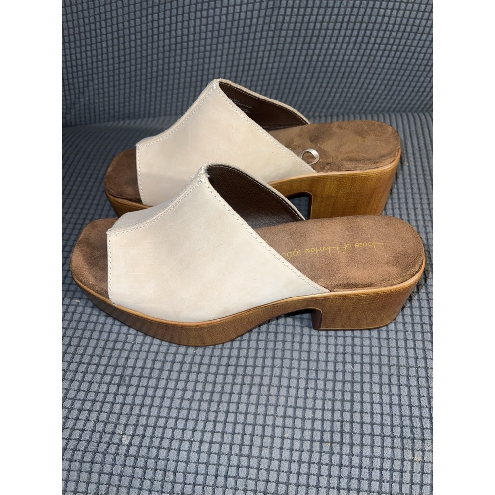 Boho Y2K Trendy 90's Minimalist Party Summer Vacation Platform Mule Beige
